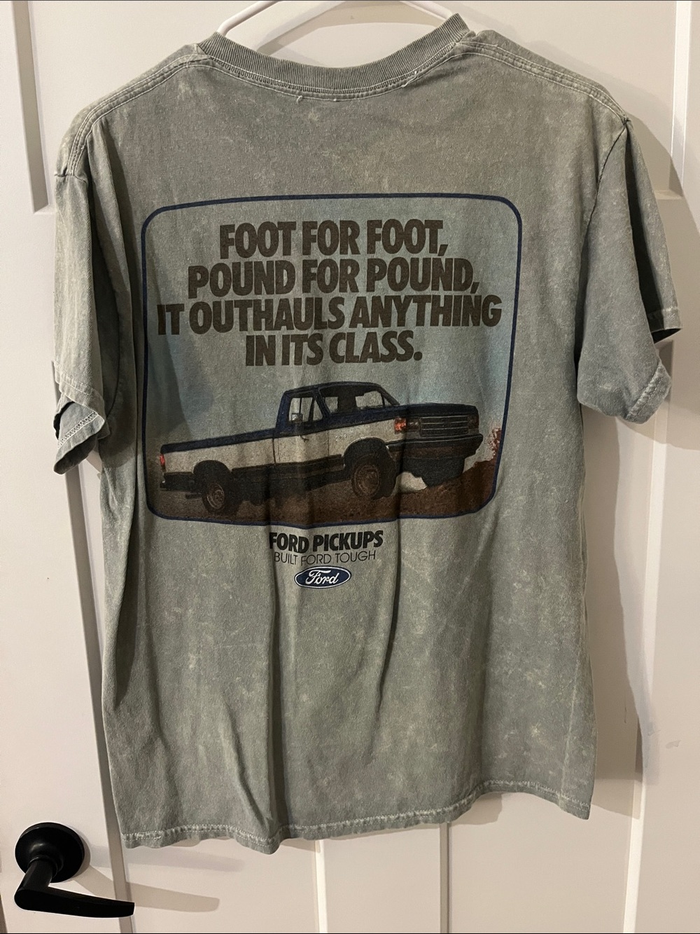 Ford Pickups Crewneck Tee in Faded Green